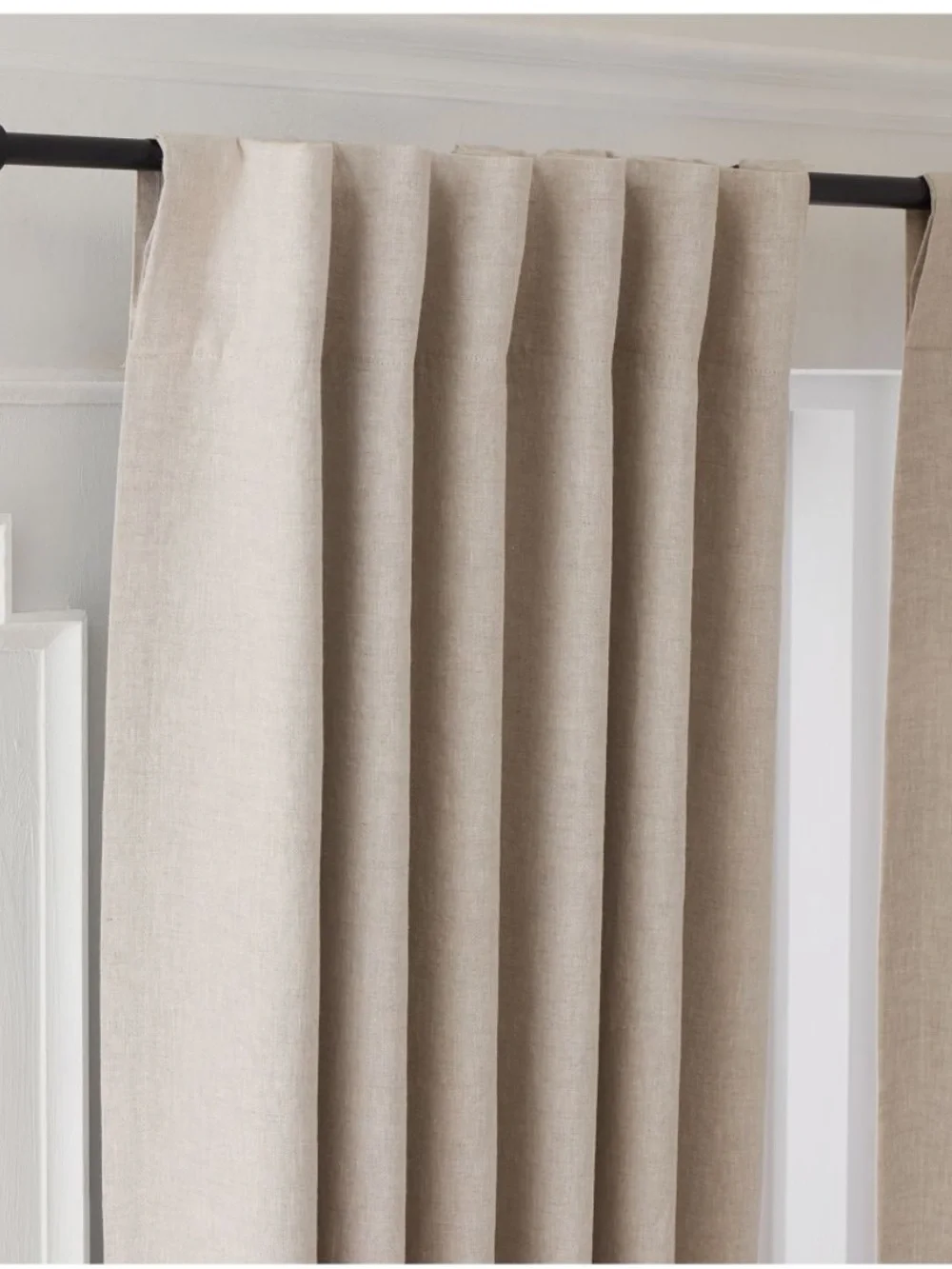 🍃🦋 West Elm European Flax Linen Light Filtered Curtains 4 Panels